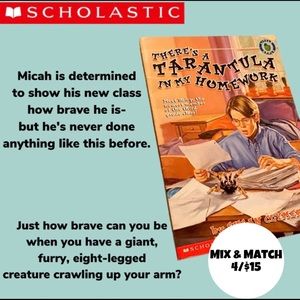 🔵 4/$15 • “There’s a Tarantula in my Homework” Chapter Book
